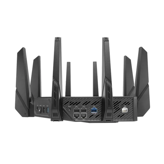 ASUS ROG Rapture GT-AX11000 Pro Tri-Band WiFi 6 gaming router, 10G port, Quad-core 2.0 GHz CPU, ASUS RangeBoost Plus, UNII4, Triple-level game acceleration,