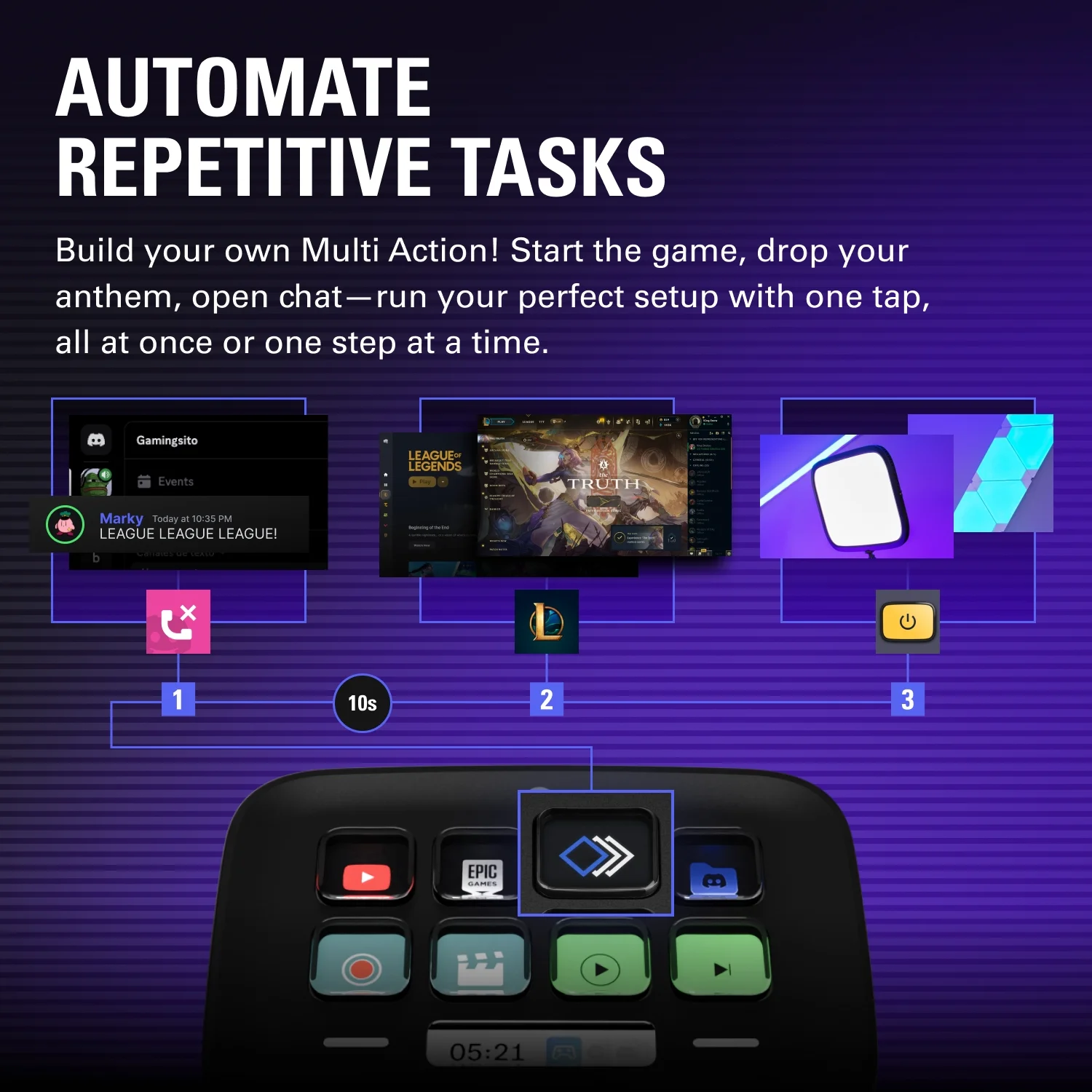 Elgato Stream Deck Neo (Black) – USB Productivity Controller, 8 Customizable Keys, Speed Through Tasks & Workflows, For Working/Streaming/Music/Gaming, Laptop Friendly, Drag-’n-Drop Setup on Mac/PC