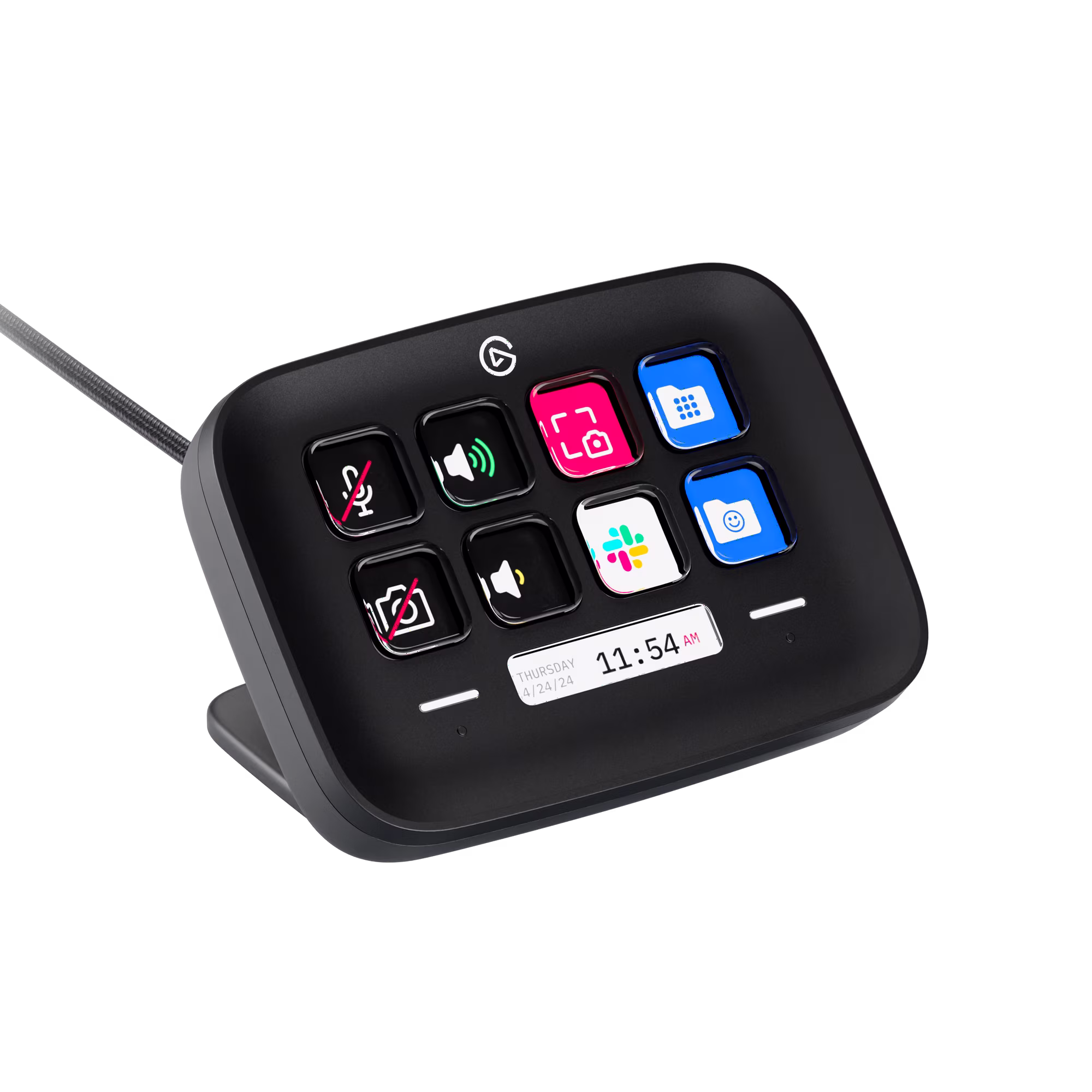 Elgato Stream Deck Neo (Black) – USB Productivity Controller, 8 Customizable Keys, Speed Through Tasks & Workflows, For Working/Streaming/Music/Gaming, Laptop Friendly, Drag-’n-Drop Setup on Mac/PC