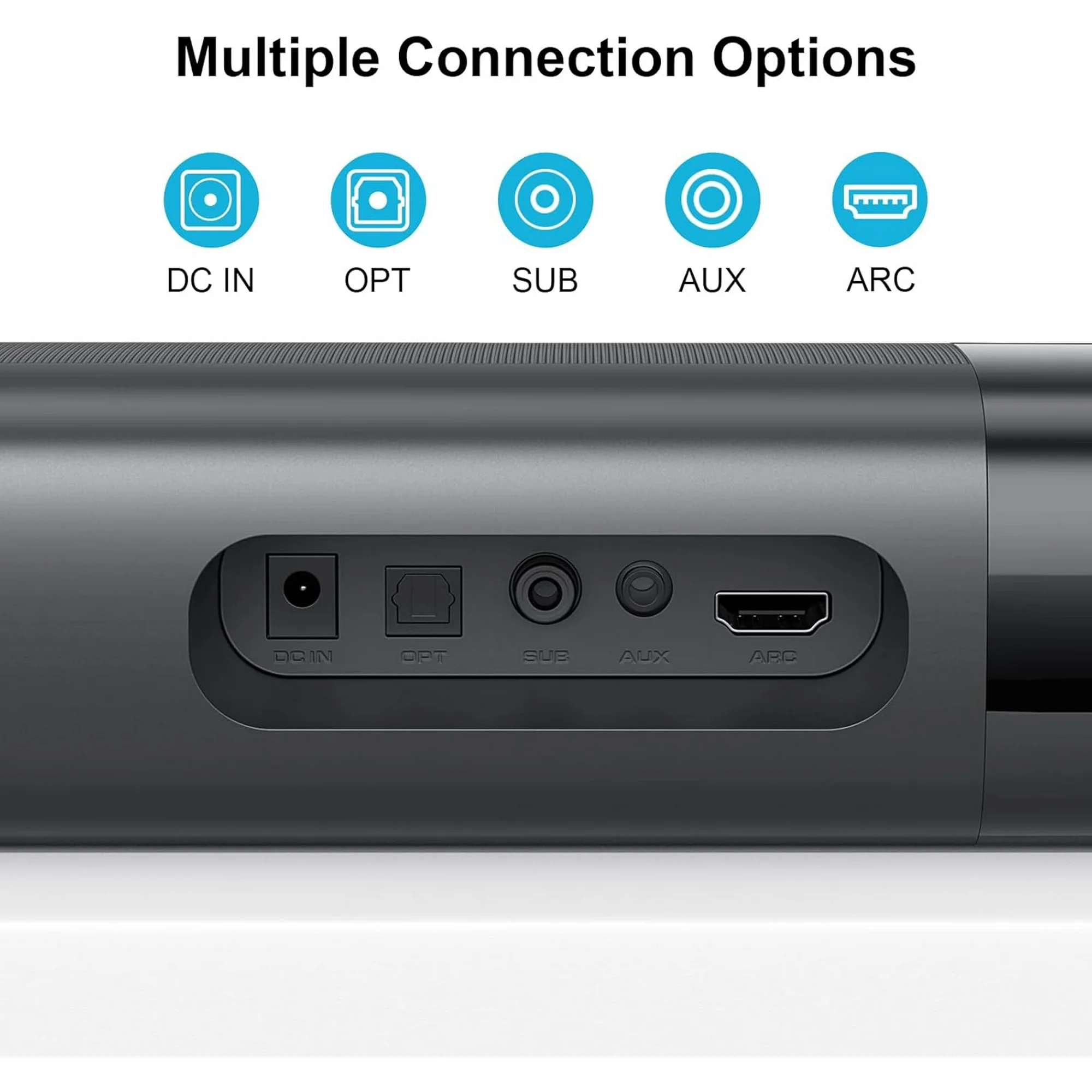 Sound Bar for Smart TV, 120W Sound Bar with Subwoofer, 5.0 Bluetooth Soundbar for TV with Deep Bass & Volume Boost & 3 Equalizer Modes, ARC/Opt/AUX, 2 in 1 Detachable TV Sound Bar, Black